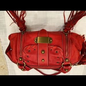 Mania made in Italy leather bag in Red